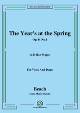 The Years at the Spring,Op.44 No.1,in D flat Major Vocal Solo & Collections sheet music cover